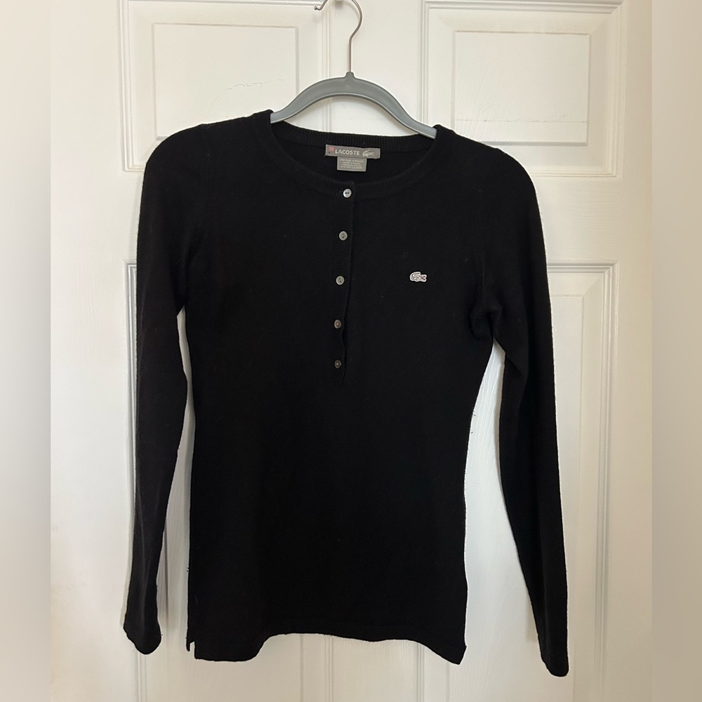 Lacoste 100% cashmere henley